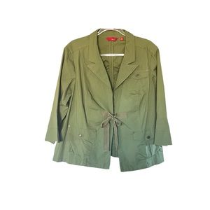 G.I.L.I. Woman’s Green Casual Tie Jacket. Size 2X